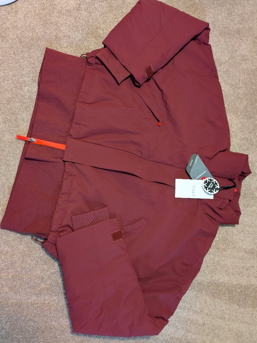 NWT Cold Dash waterproof breathable winter snow jacket coat Deep Merlot Large